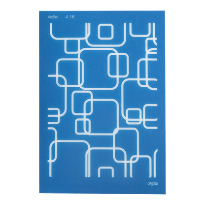 blue Moiko Silk Screen - Style 4.16