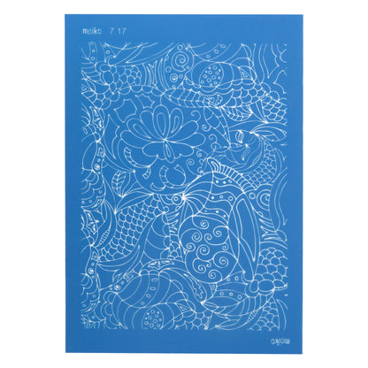 blue Moiko Silk Screen - Style 7.17
