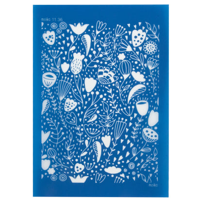 blue Moiko Silk Screen - Style 11.36