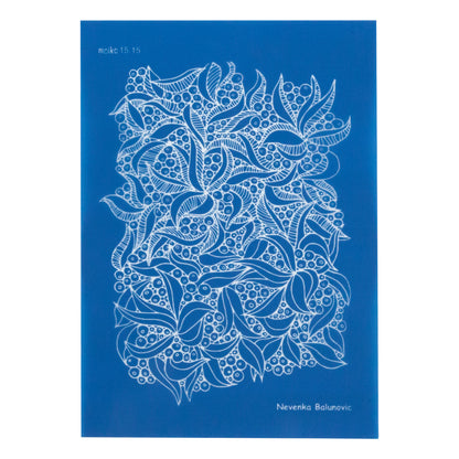blue Moiko Silk Screen - Style 15.15