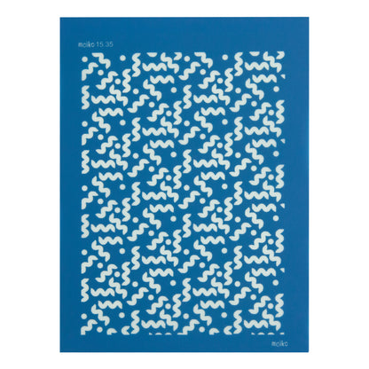 blue Moiko Silk Screen - Style 15.35