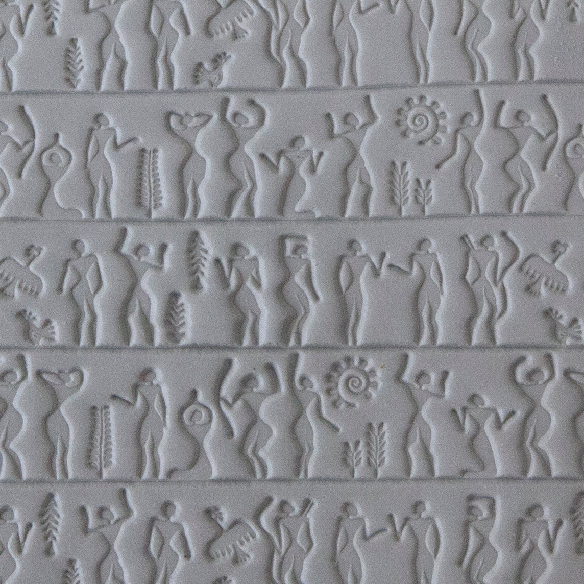 Rollable Texture Tile - Ancient People Sample in clay 