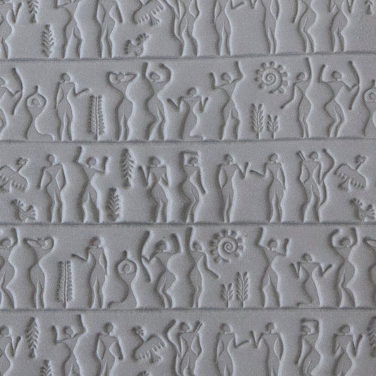 Rollable Texture Tile - Ancient People Sample in clay 