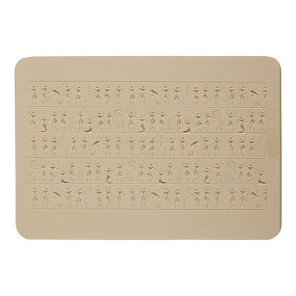 beige Rollable Texture Tile - Ancient People Fineline