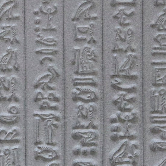 Rollable Texture Tile - Hieroglyphics Sample rolled in clay 