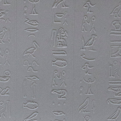 Rollable Texture Tile - Hieroglyphics Fineline sample in gray clay