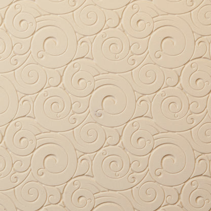 beige Rollable Texture Tile - Curly Spirals Fineline