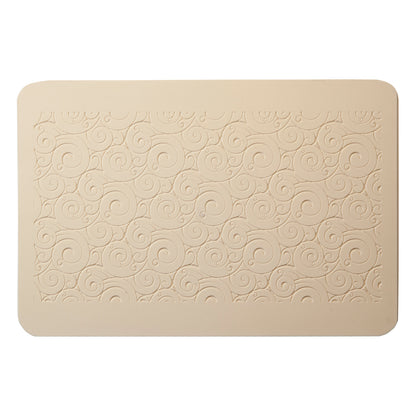 beige Rollable Texture Tile - Curly Spirals Fineline