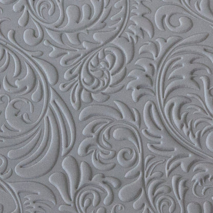 Rollable Texture Tile - Acanthas Embossed sample in gray clay