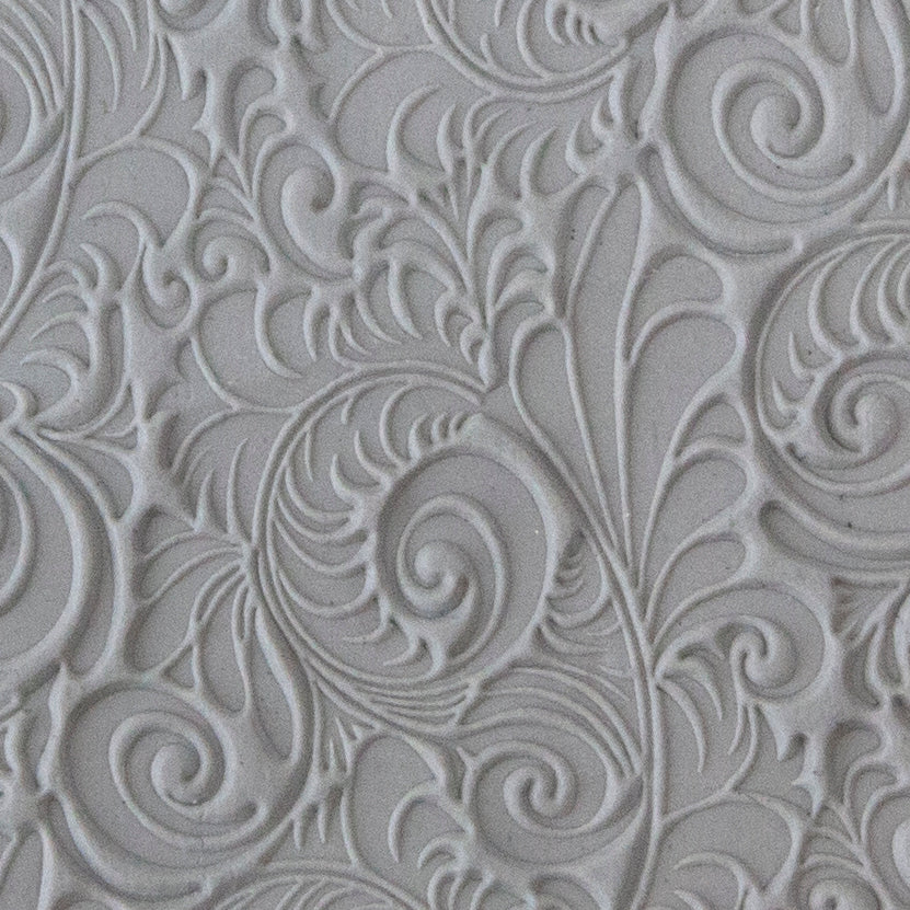 Rollable Texture Tile - Plume sample in gray clay