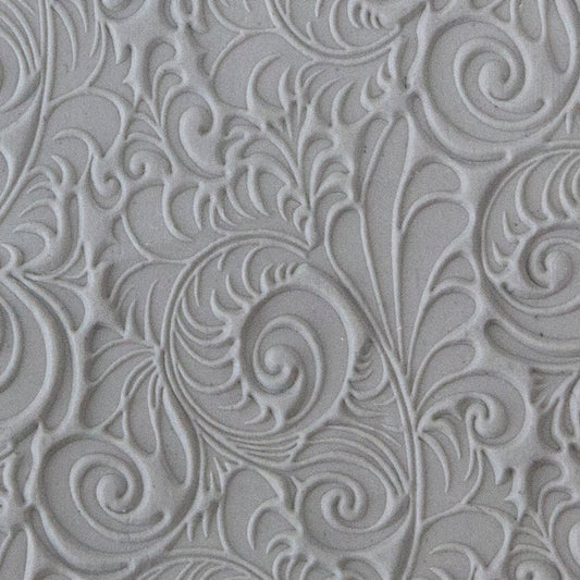Rollable Texture Tile - Plume sample in gray clay