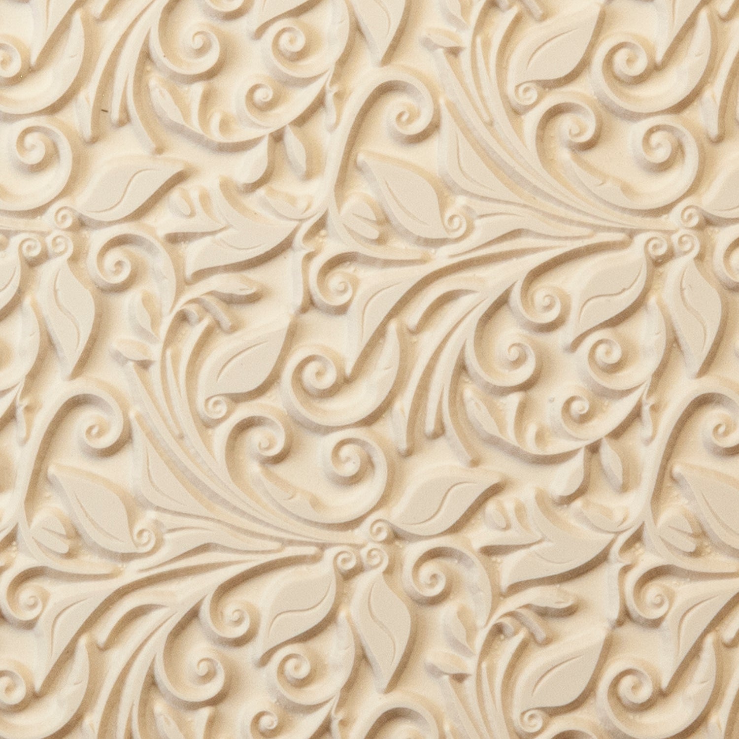 beige Rollable Texture Tile - Leaves and Tendrils