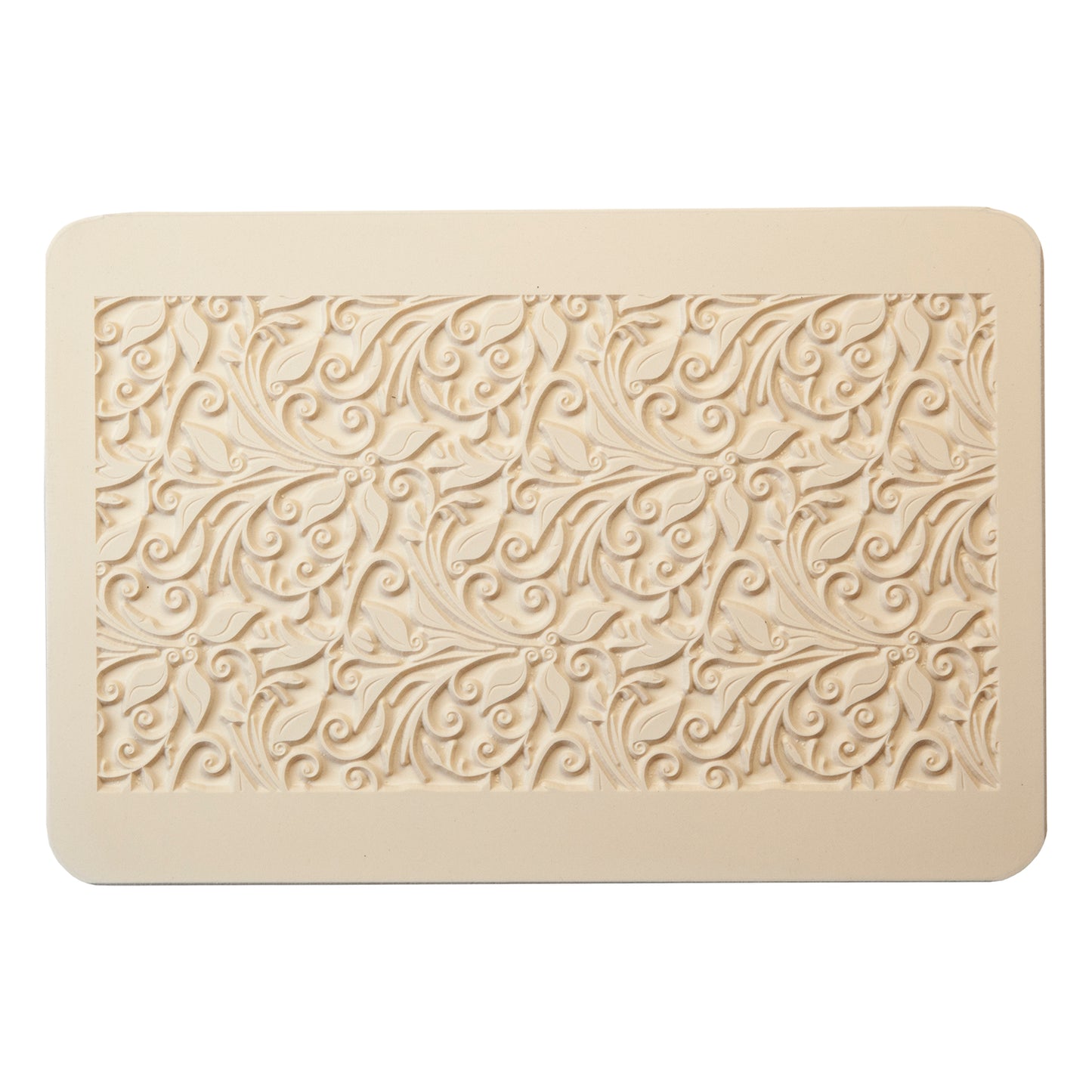 beige Rollable Texture Tile - Leaves and Tendrils