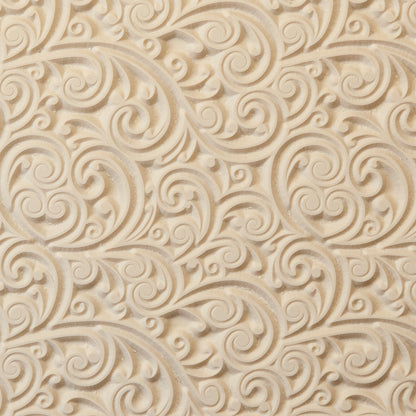 beige Rollable Texture Tile - Curly Vines