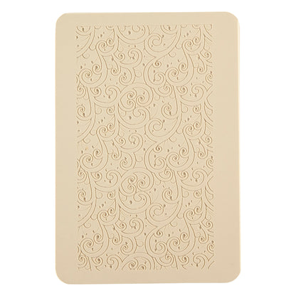 beige Rollable Texture Tile - Curly Vines Fineline
