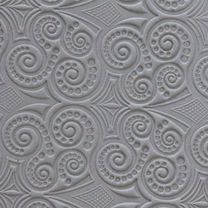 Rollable Texture Tile - Nouveau Mucha sample in gray clay