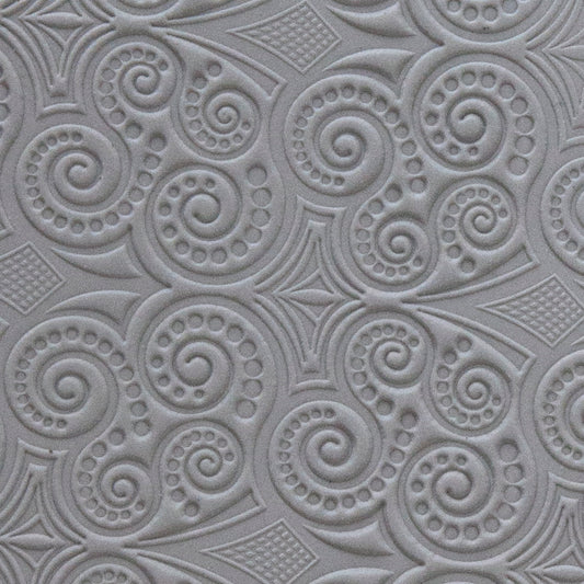 Rollable Texture Tile - Nouveau Mucha sample in gray clay