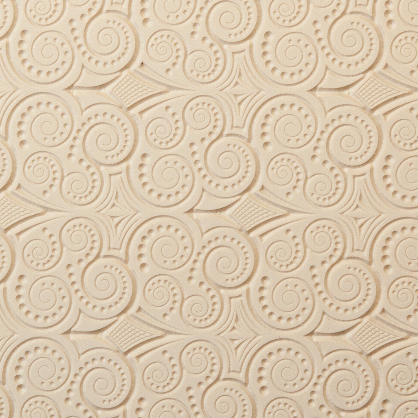 beige Rollable Texture Tile - Nouveau Mucha Embossed