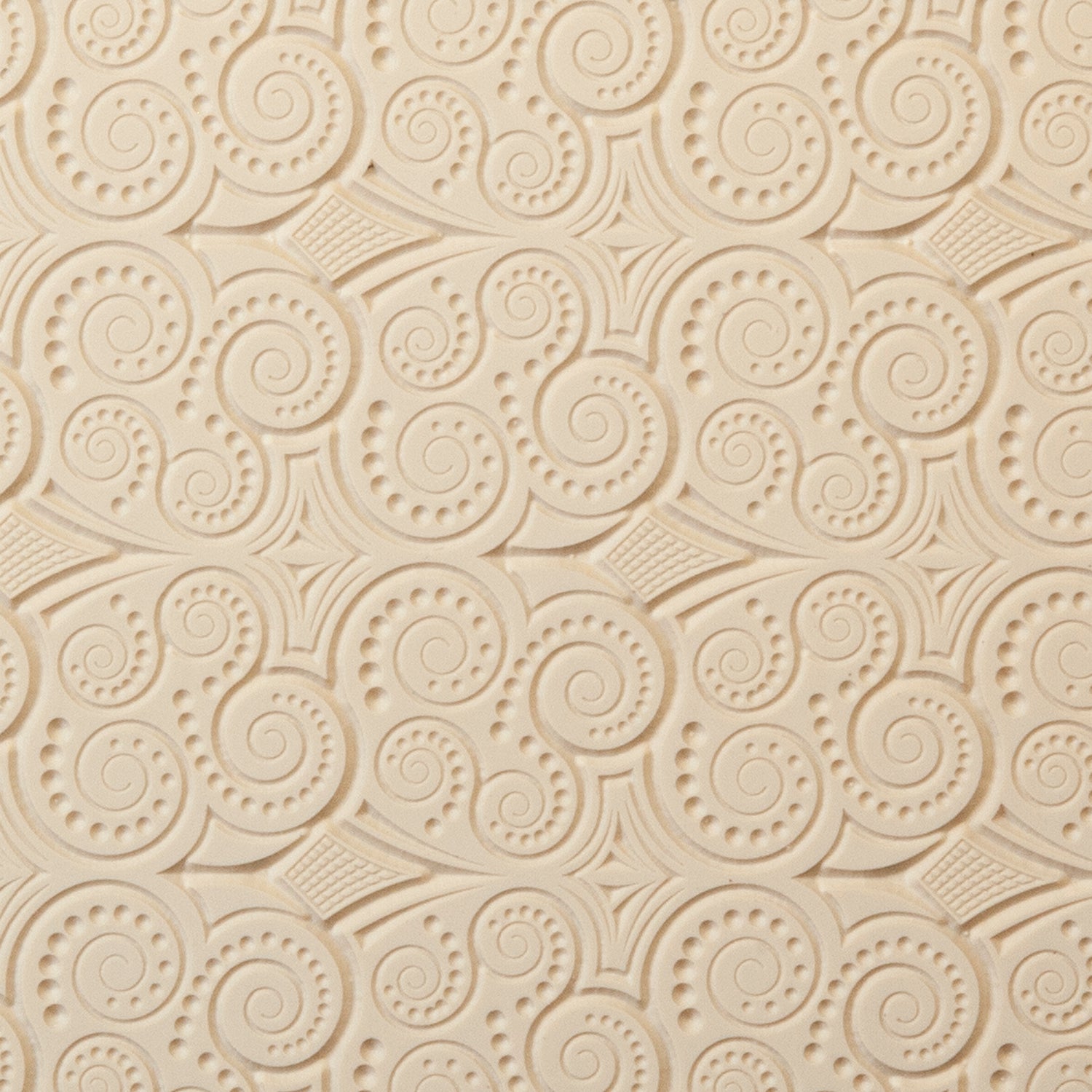 beige Rollable Texture Tile - Nouveau Mucha Embossed