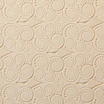 beige Rollable Texture Tile - Nouveau Mucha Embossed