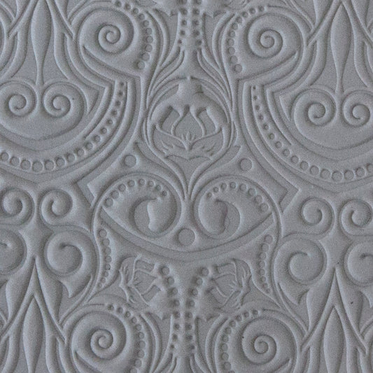 Rollable Texture Tile - Nouveau Bouquet sample in gray clay