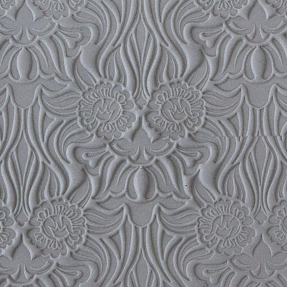 Rollable Texture Tile - Nouveau Lalique sample in gray clay