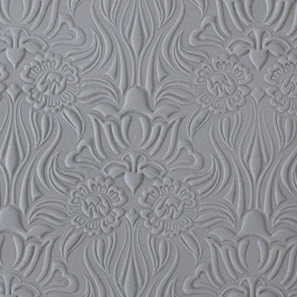 Rollable Texture Tile - Nouveau Lalique Embossed sample in gray clay