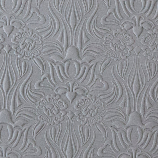Rollable Texture Tile - Nouveau Lalique Embossed sample in gray clay