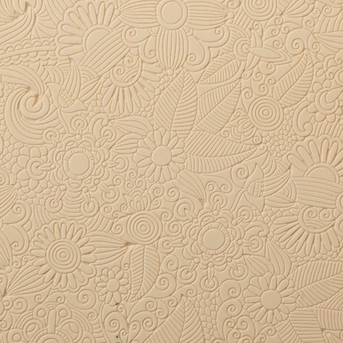 beige Rollable Texture Tile - Flower Party Fineline