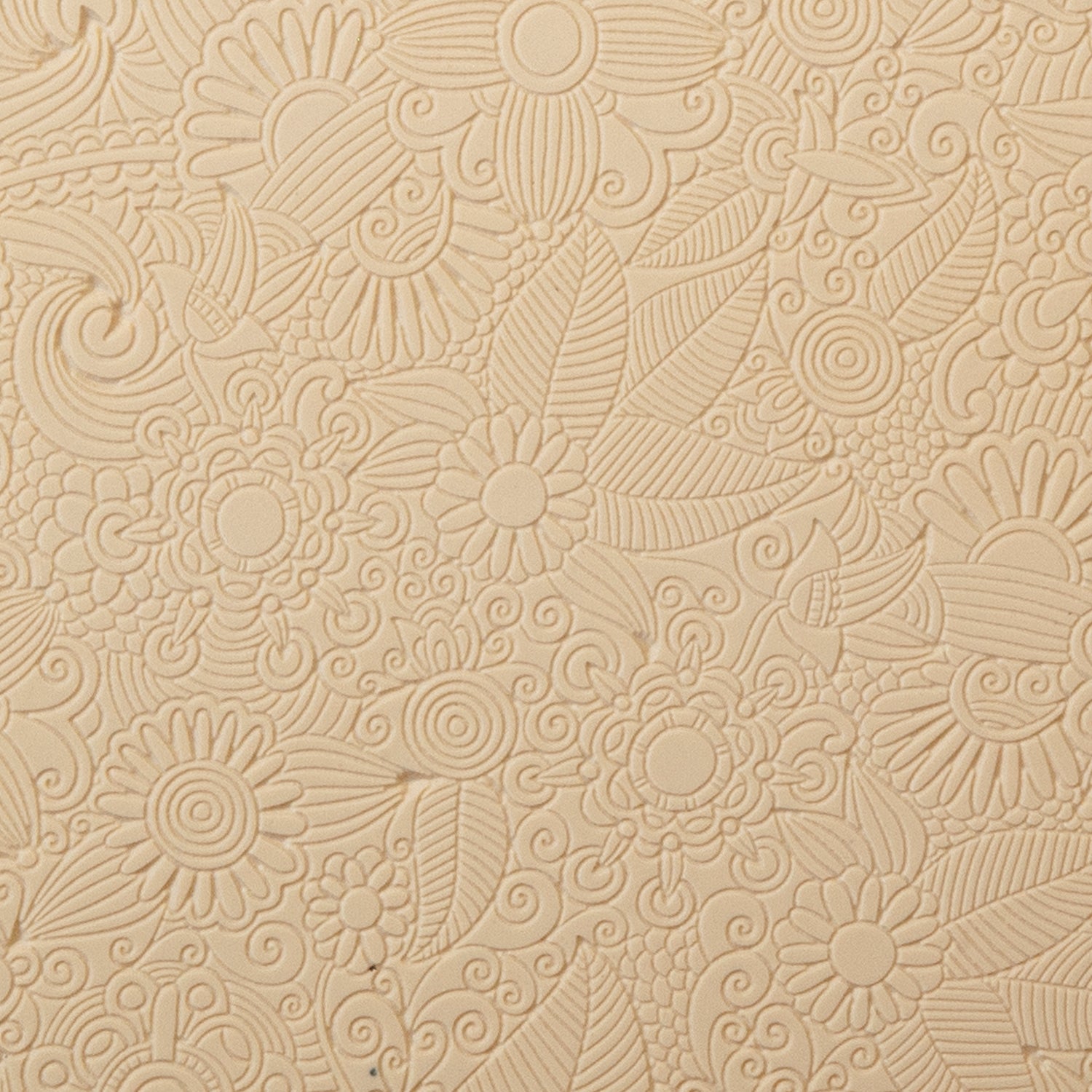 beige Rollable Texture Tile - Flower Party Fineline
