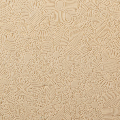 beige Rollable Texture Tile - Flower Party Fineline