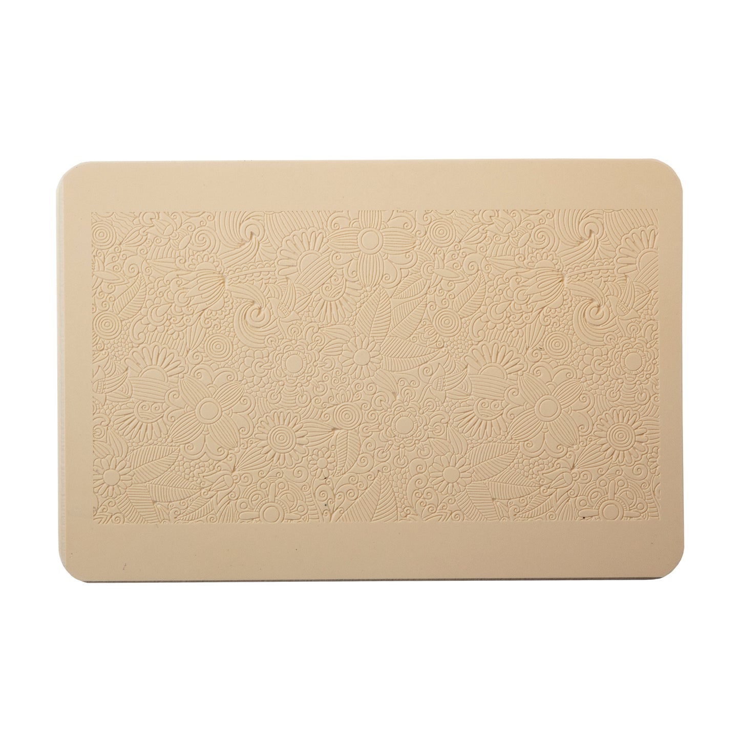 beige Rollable Texture Tile - Flower Party Fineline