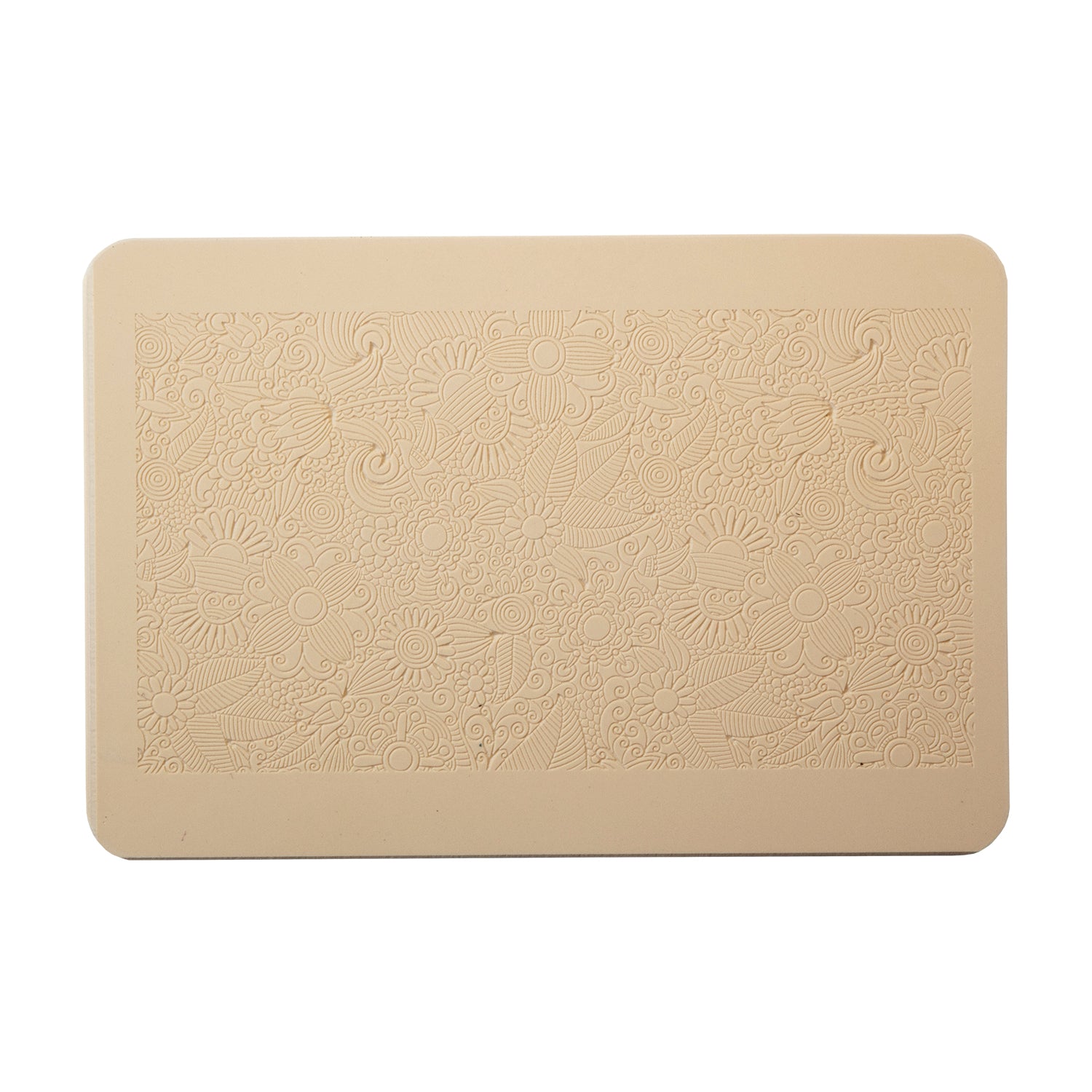 beige Rollable Texture Tile - Flower Party Fineline