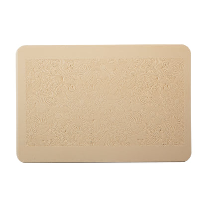 beige Rollable Texture Tile - Flower Party Fineline