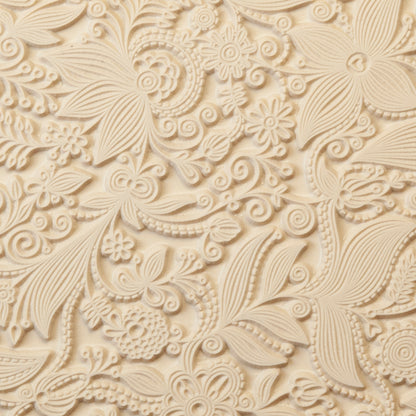 beige Rollable Texture Tile - Flower Quilt