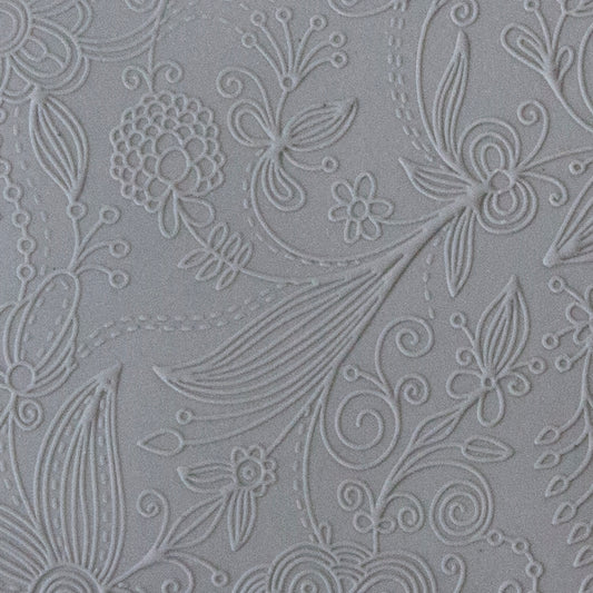 Rollable Texture Tile - Flower Quilt Fineline sample in gray clay