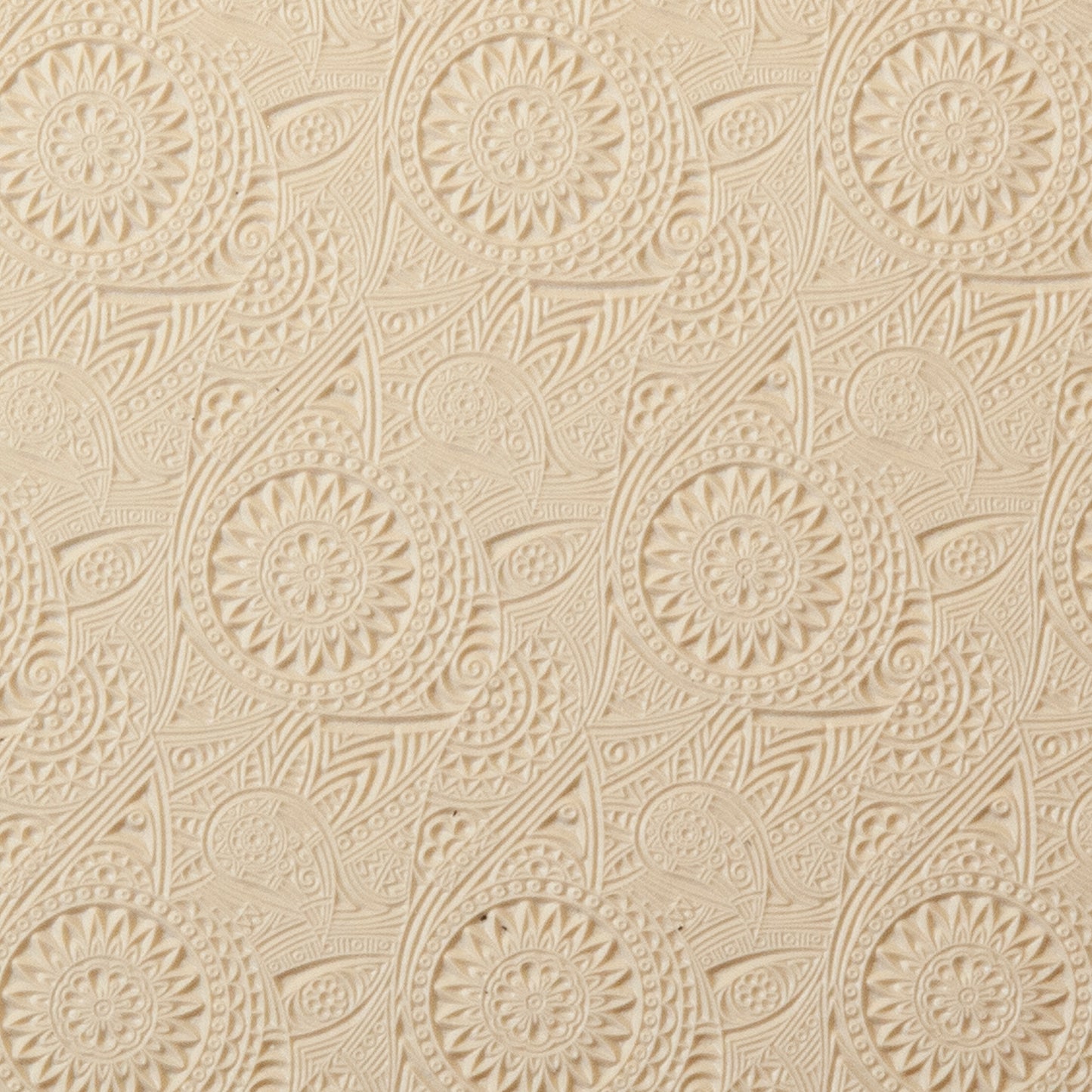 beige Rollable Texture Tile - Floral Medallions