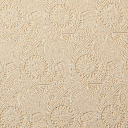 beige Rollable Texture Tile - Floral Medallions