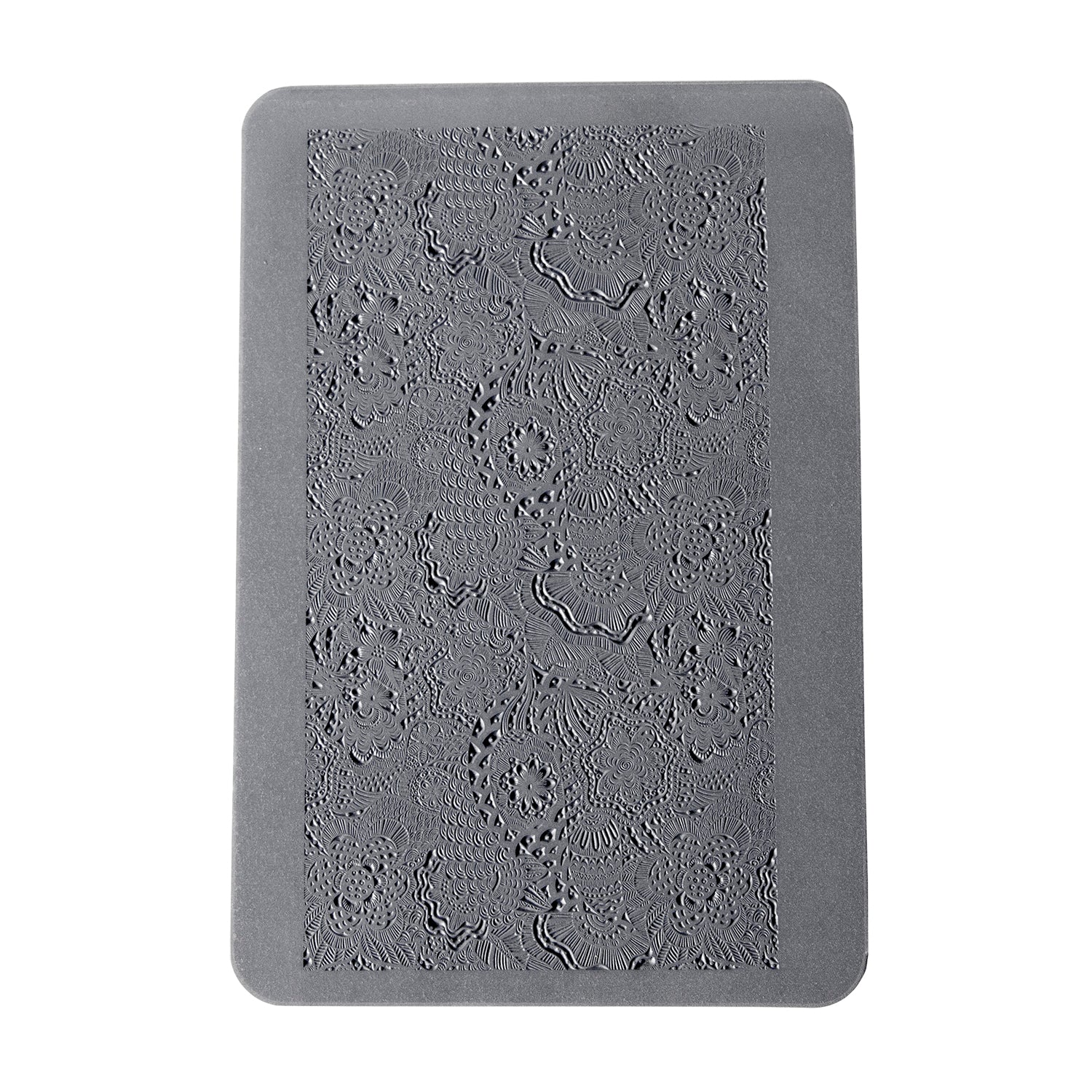 gray Rollable Texture Tile - Flower Power