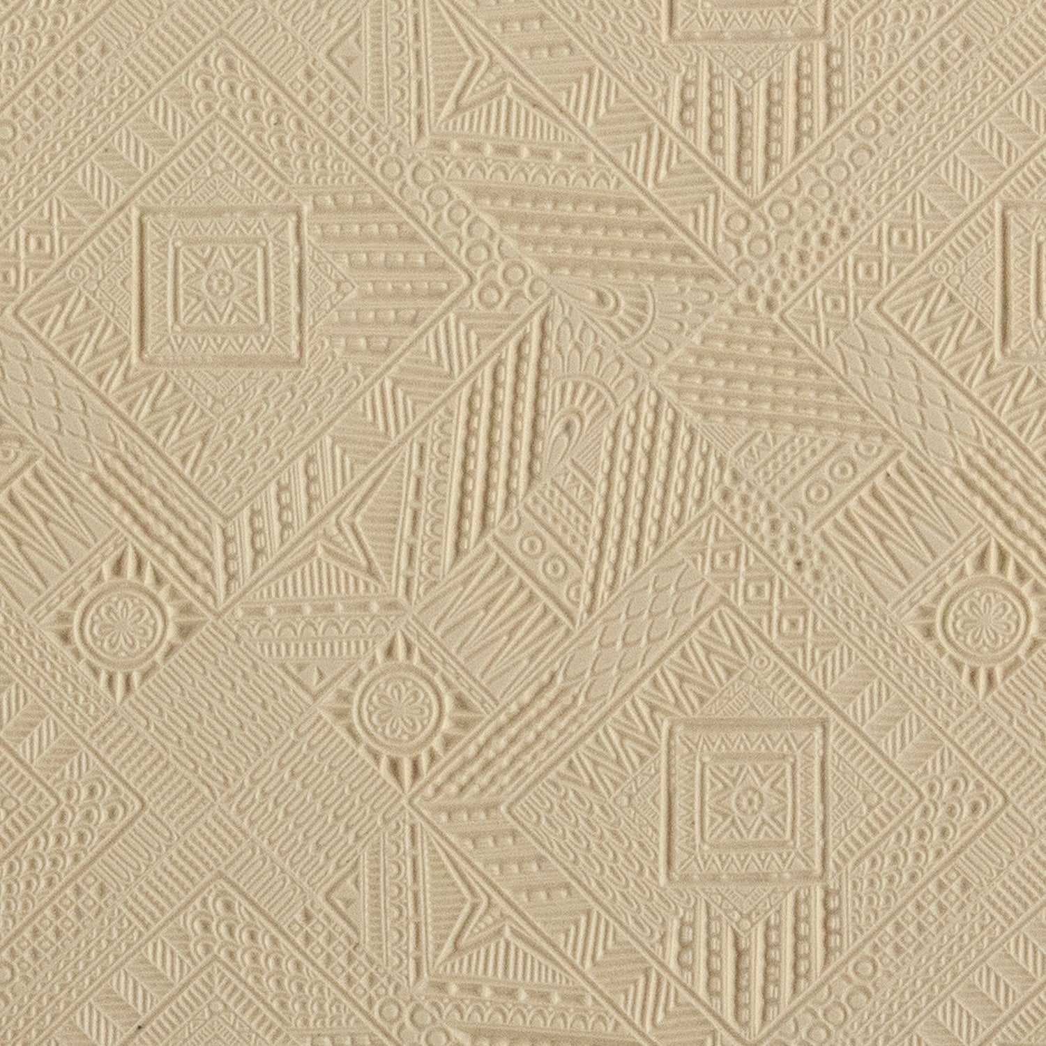 beige Rollable Texture Tile - Geo Quilt