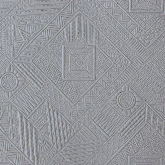 Rollable Texture Tile - Geo Quilt sample in gray clay