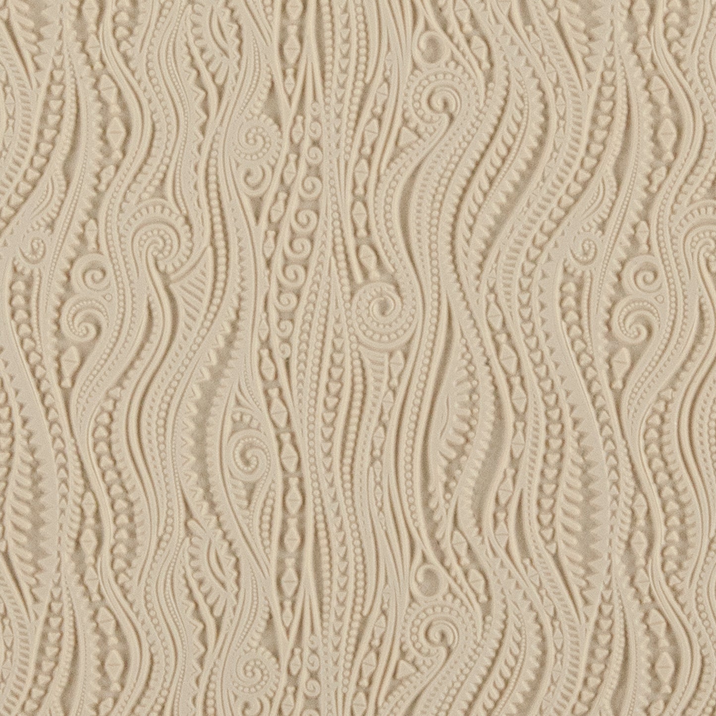 beige Rollable Texture Tile - Tribal Vines