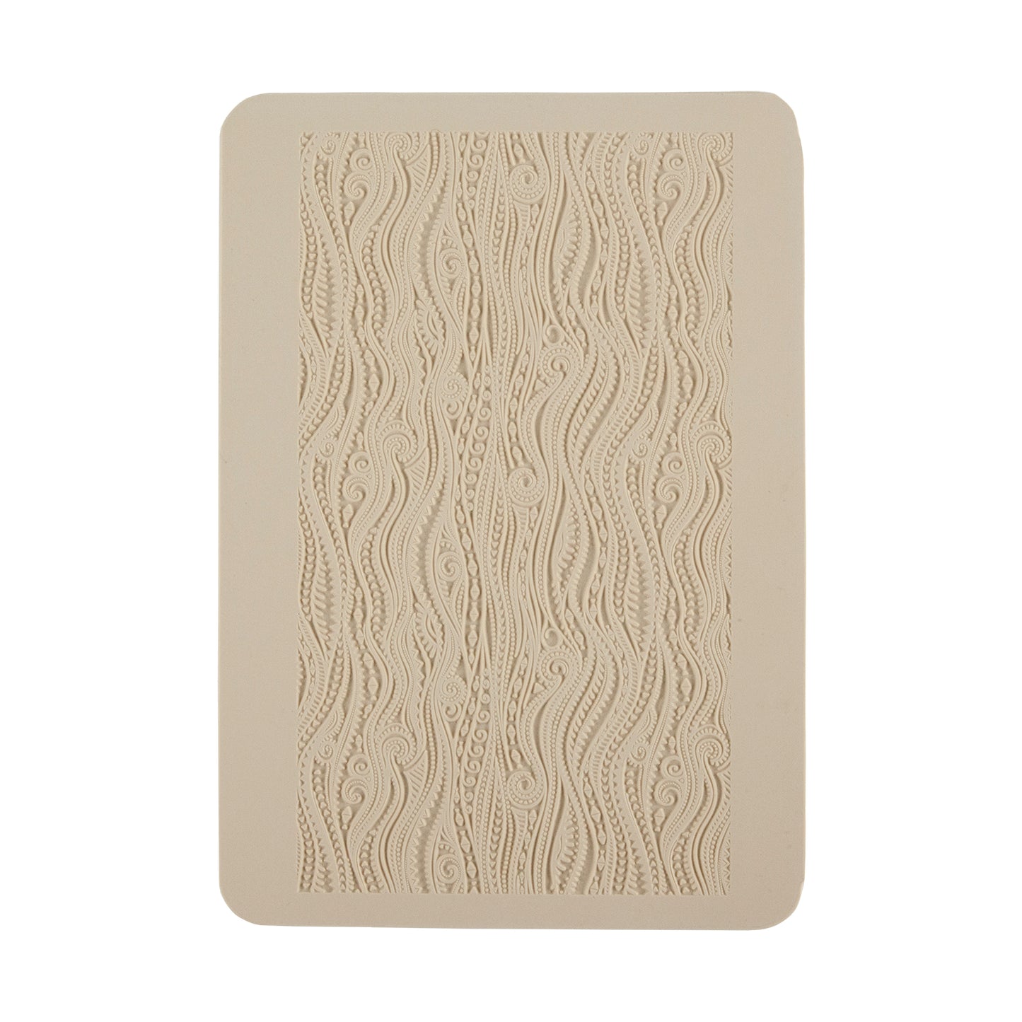 beige Rollable Texture Tile - Tribal Vines