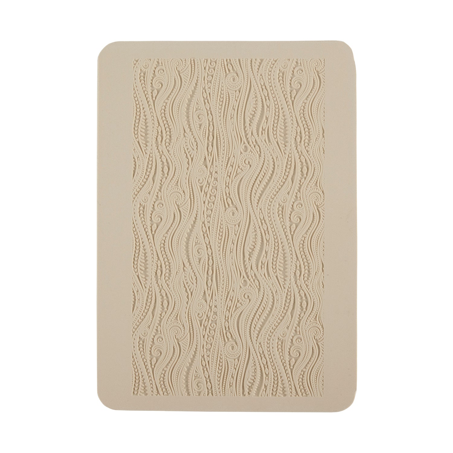 beige Rollable Texture Tile - Tribal Vines