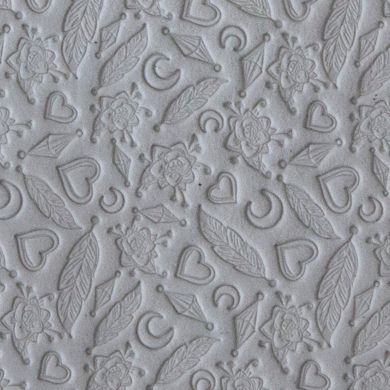 Rollable Texture Tile - Lucky Charms sample in gray clay