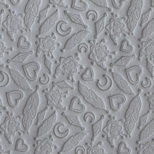 Rollable Texture Tile - Lucky Charms sample in gray clay