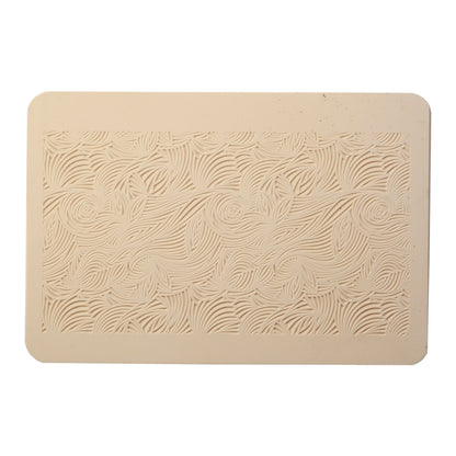 beige Rollable Texture Tile - Floral Scrolls