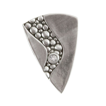 sterling silver river pebble pendant