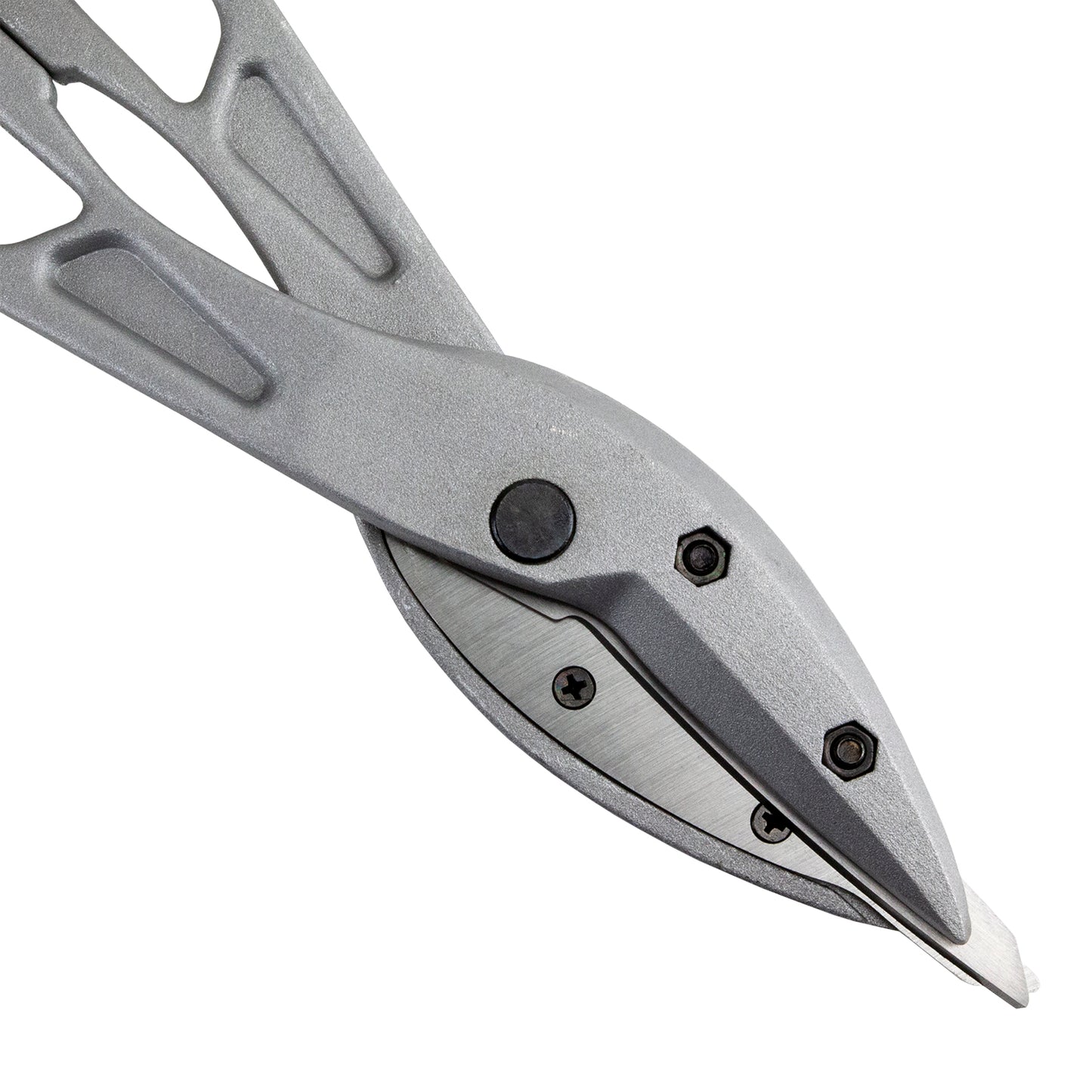 Lightweight Aluminum Snips Lightweight 13" Aluminum Snips cuts up to #22 gauge steel and up to #26 gauge stainless steel. These lightweight snips are easy to use and will not strain your wrist at only 1 lb.