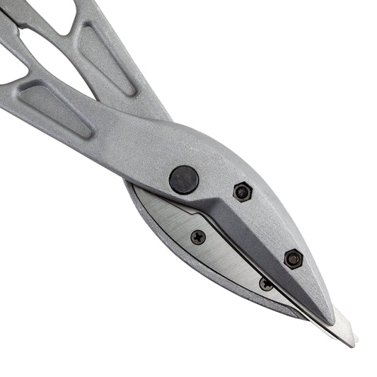 Lightweight Aluminum Snips Lightweight 13" Aluminum Snips cuts up to #22 gauge steel and up to #26 gauge stainless steel. These lightweight snips are easy to use and will not strain your wrist at only 1 lb.